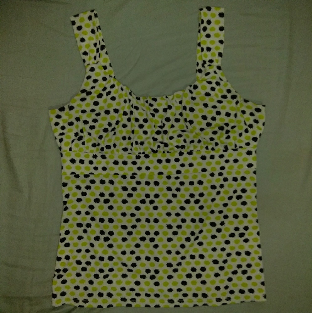 Ann Taylor polka dot blouse size large